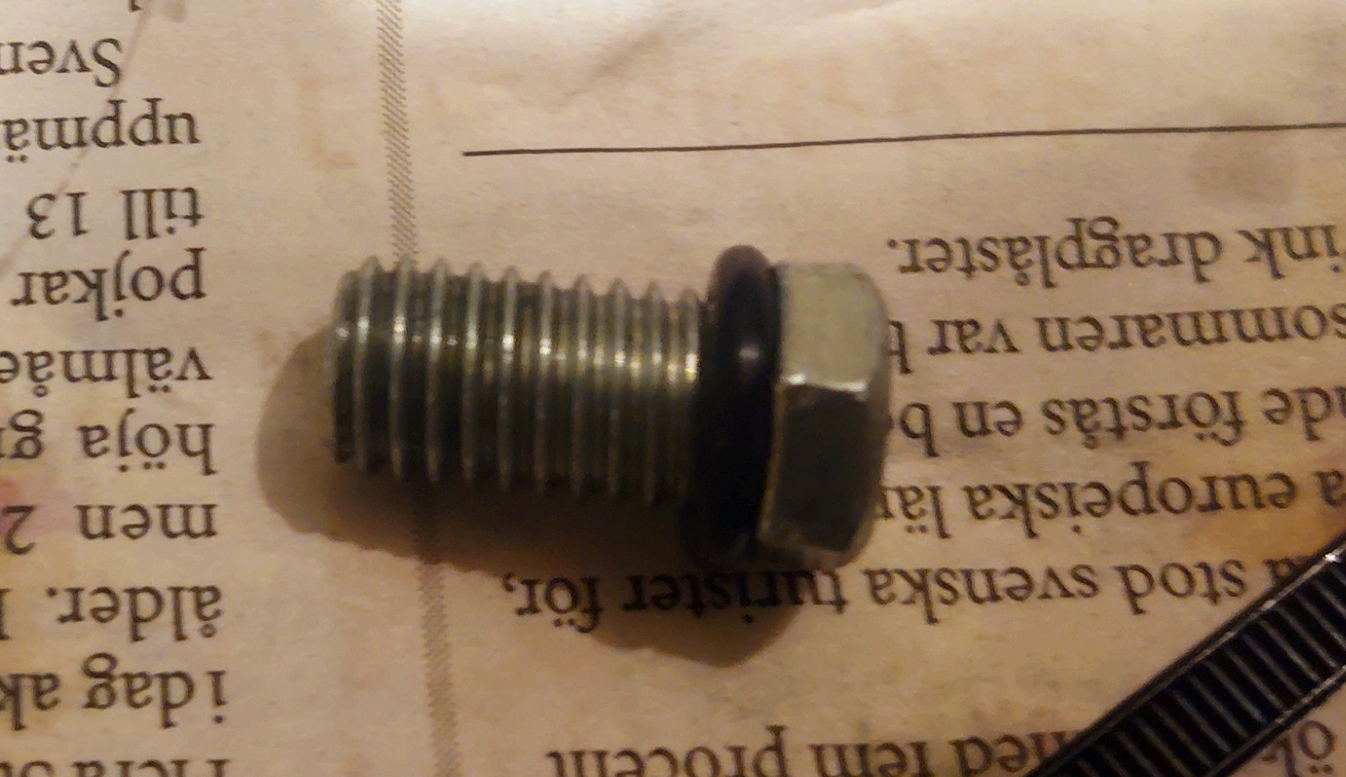 O-ring på bulten