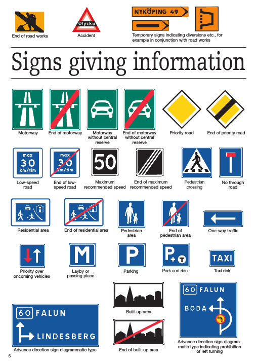 funny swedish road signs